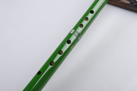 Study Level Green Color Purple Bamboo Flute Xiao Instrument Chinese Shakuhachi One Section