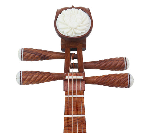 高品質な紅檀製琵琶楽器中国リュートアクセサリー付販売