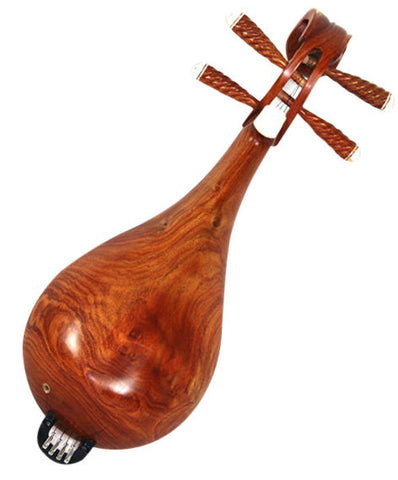 コンサート級上質な中国彫刻紅木製柳琴楽器ケース付販売