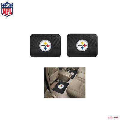 Licensed Official New Nfl Pittsburgh Steelers Car Truck Front Rear Rubber Heavy Duty Floor Mats