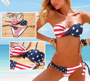 american flag bikini push up