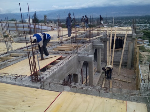 Haiti School Building Project school being built