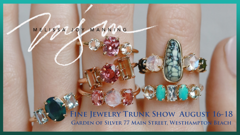 Melissa Joy Manning Fine Jewelry Trunk Show at Garden of Silver in Westhampton Beach, Long Island, Hamptons, New York.