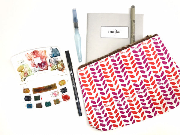 journaling supplies in Maika pouch
