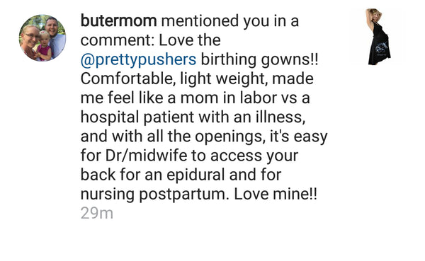 birthing gown vs patient gown