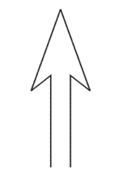 Straight Arrow Shape (MUTCD) Preformed Thermoplastic 6 ft x 2 ft (5 Pa