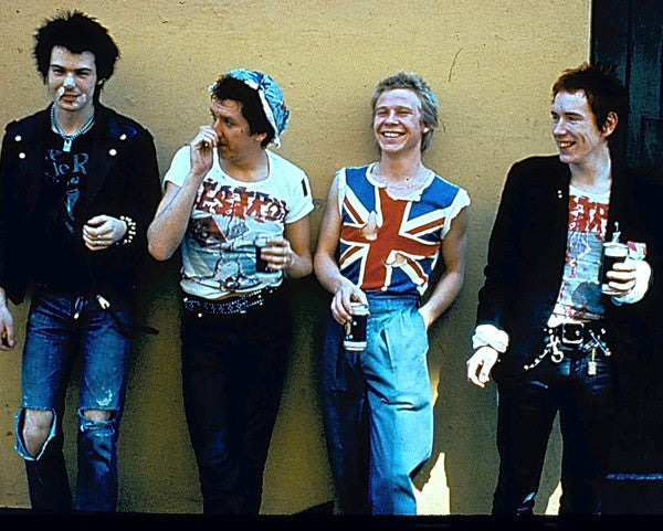 The Sex Pistols: The Pistols first used the Union Jack on posters for their debut single in 1976. The distressed flag was also worn on stage, becoming synonymous with the burgeoning Punk movement.