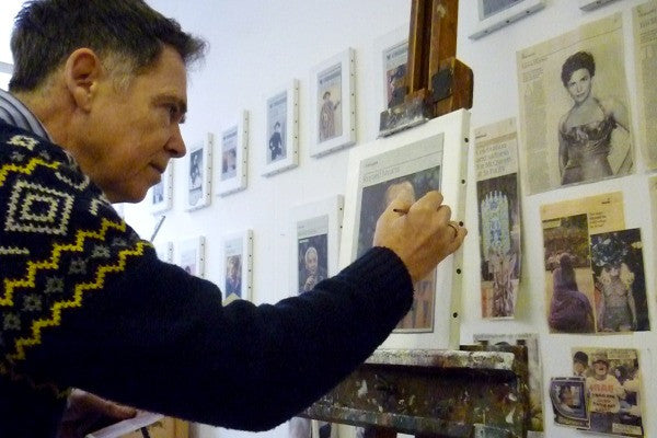 Hugh Mendes in his studio, 2013