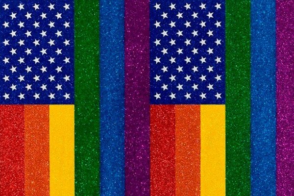 Jonathan Horowitz, 'Two Rainbow American Flags for Jasper in the Style of the Artist's Boyfriend', 2011