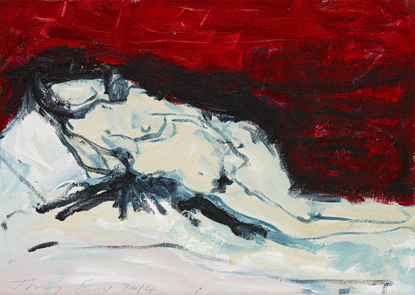 Tracey Emin "Good Red Love", 2014. Image courtesy of White Cube Gallery, Bermondsey 