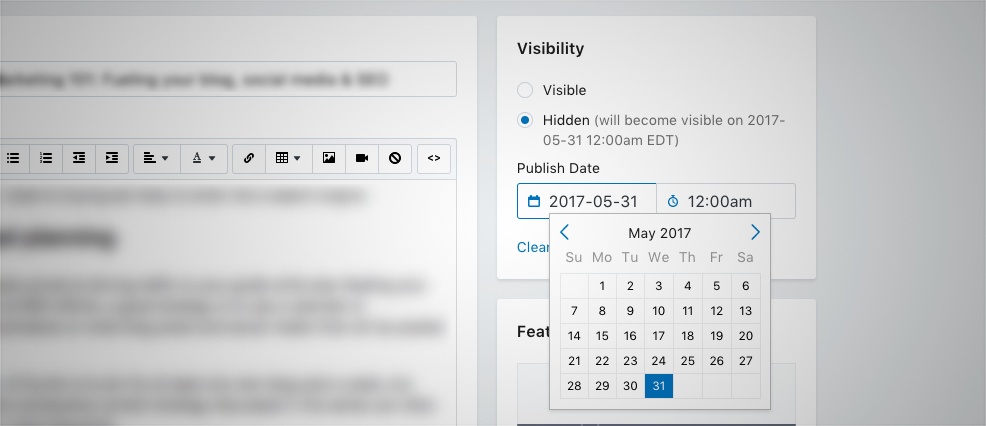 Shopify blog scheduling
