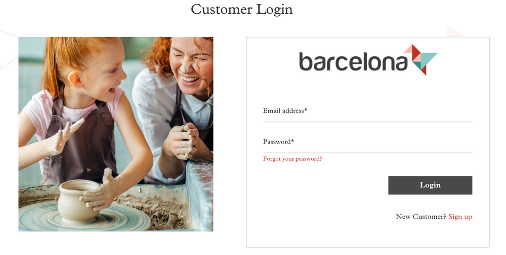 logo in the customer login form