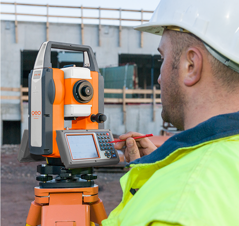 TS FTS 101 + SurvCE - Total Station Reflectorless, Laser Measuring Surveying Geo 3