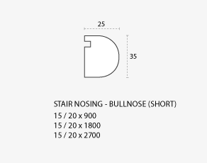 stair nosing - bullnose (short)