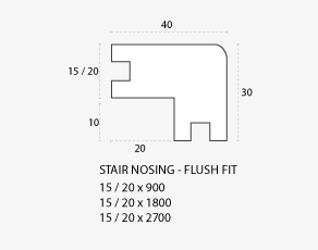 stair nosing - flush fit