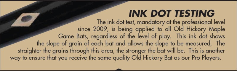 Old Hickory Bats Ink Dot Test