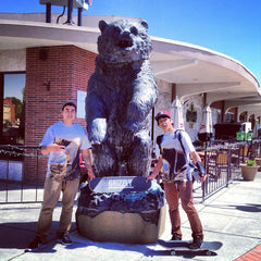 Alex and Eddie rocking their new Grizzly Tees!!