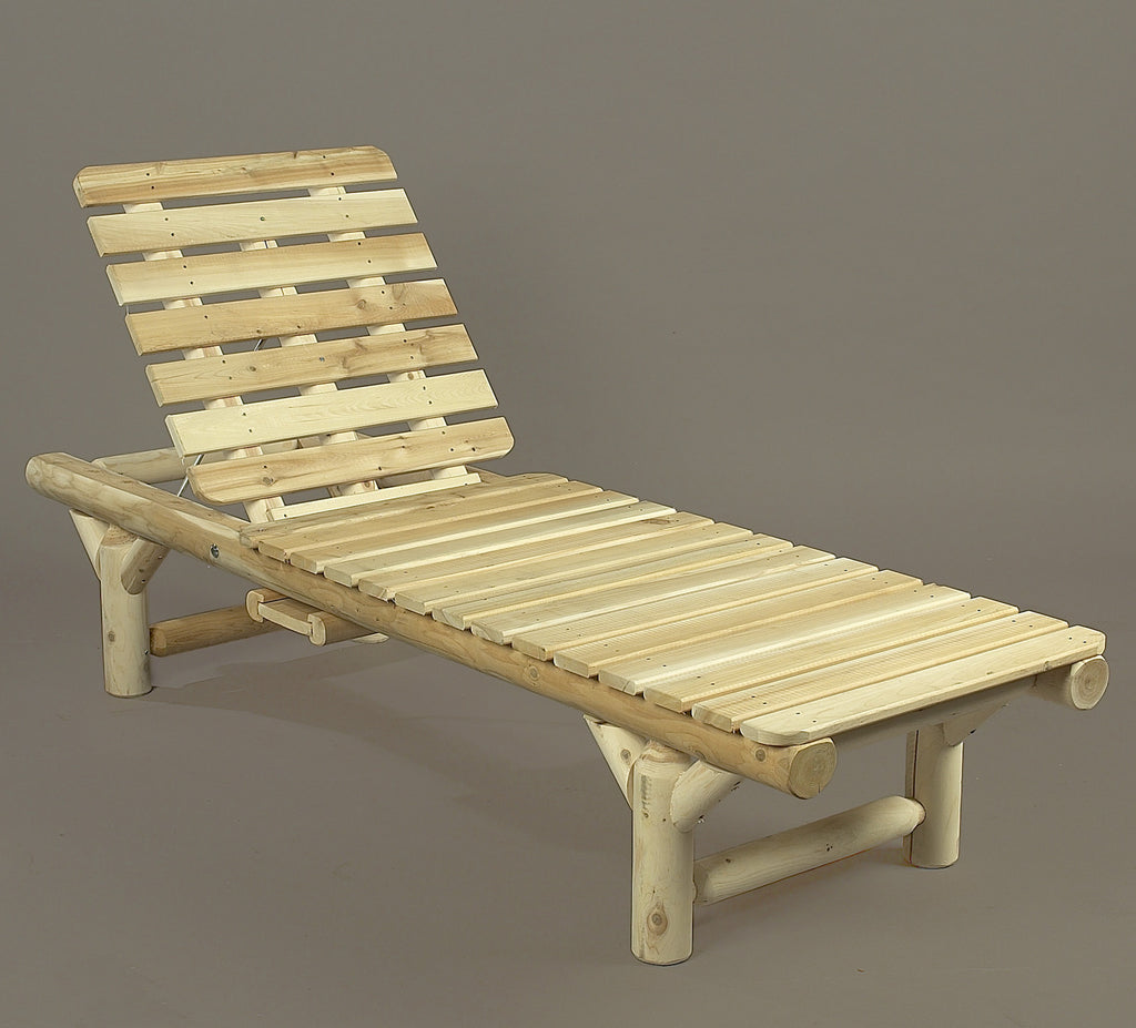  &gt; Products &gt; Rustic Natural Cedar Adirondack Chaise Lounge - Natural