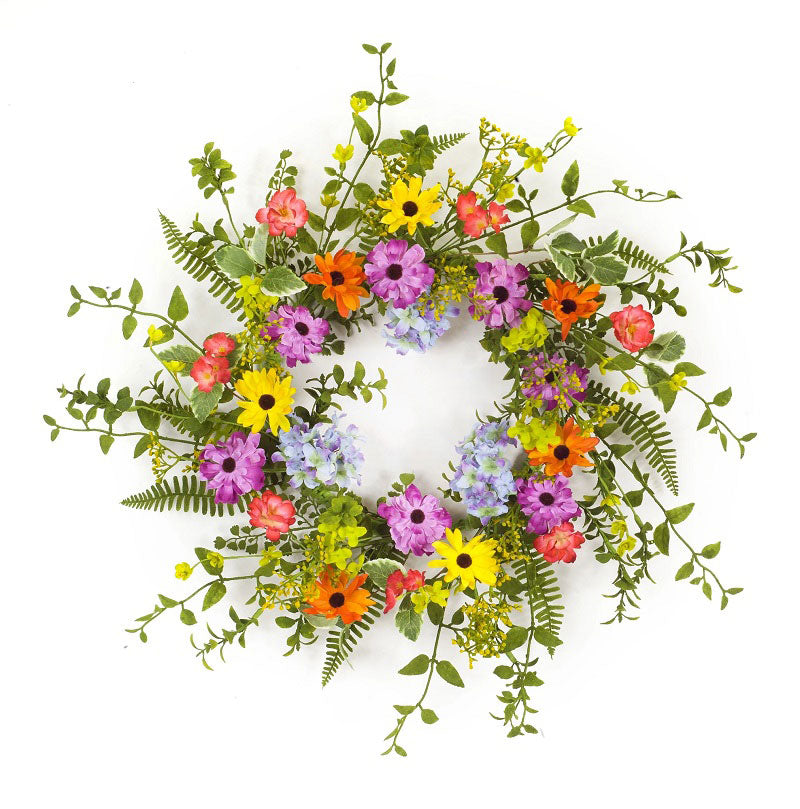 mixed floral wreath