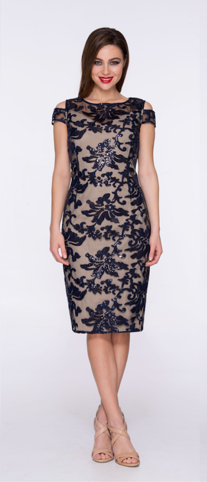 navy special occasion dress