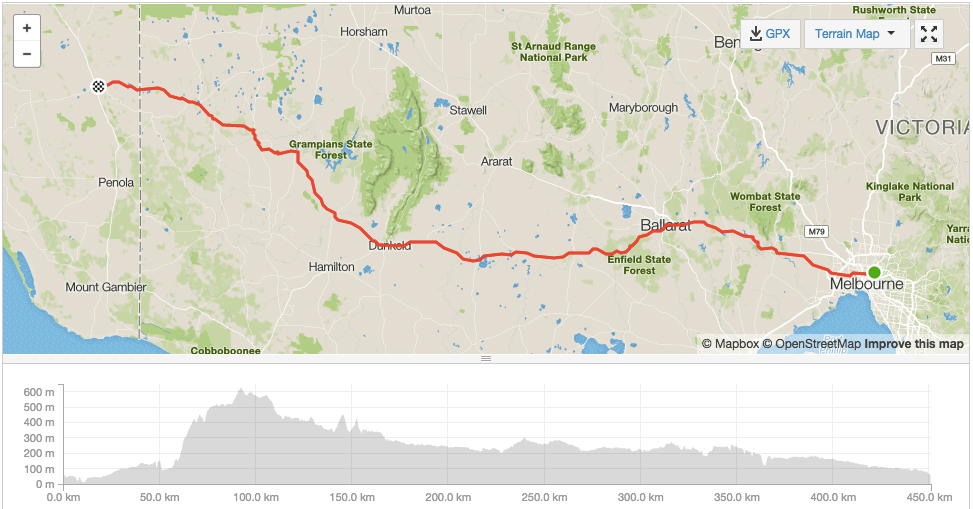 Day 1 - Ride Melbourne to Adelaide