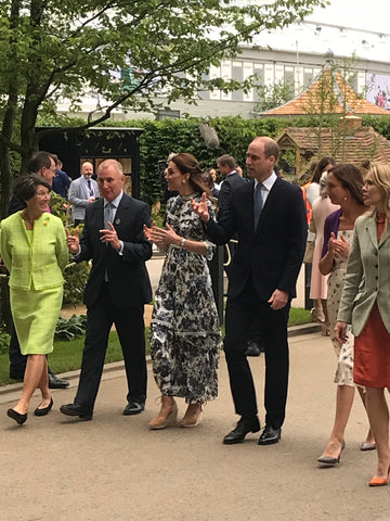 Duke & Duchess of Cambridge at CFS 2019 infront of Sophie Allport stand.