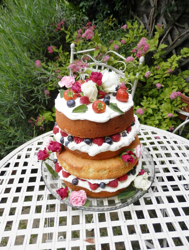 Victoria sponge with summer fruits