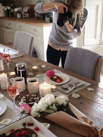 behind the scenes on the sophie allport valentine photoshoot