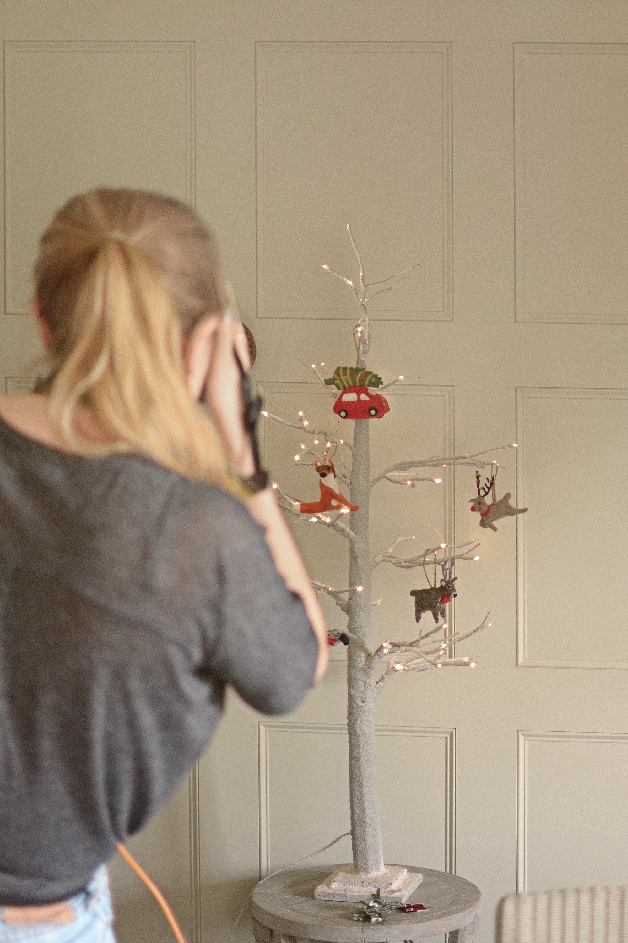 Photo shoot At Home for Christmas Sophie Allport