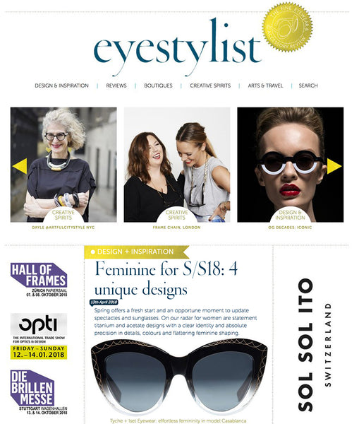 Eyestylist, Eyewear, Eyewear Fashion, Tyche & Iset Eyewear, Eyewear Press, Fashion
