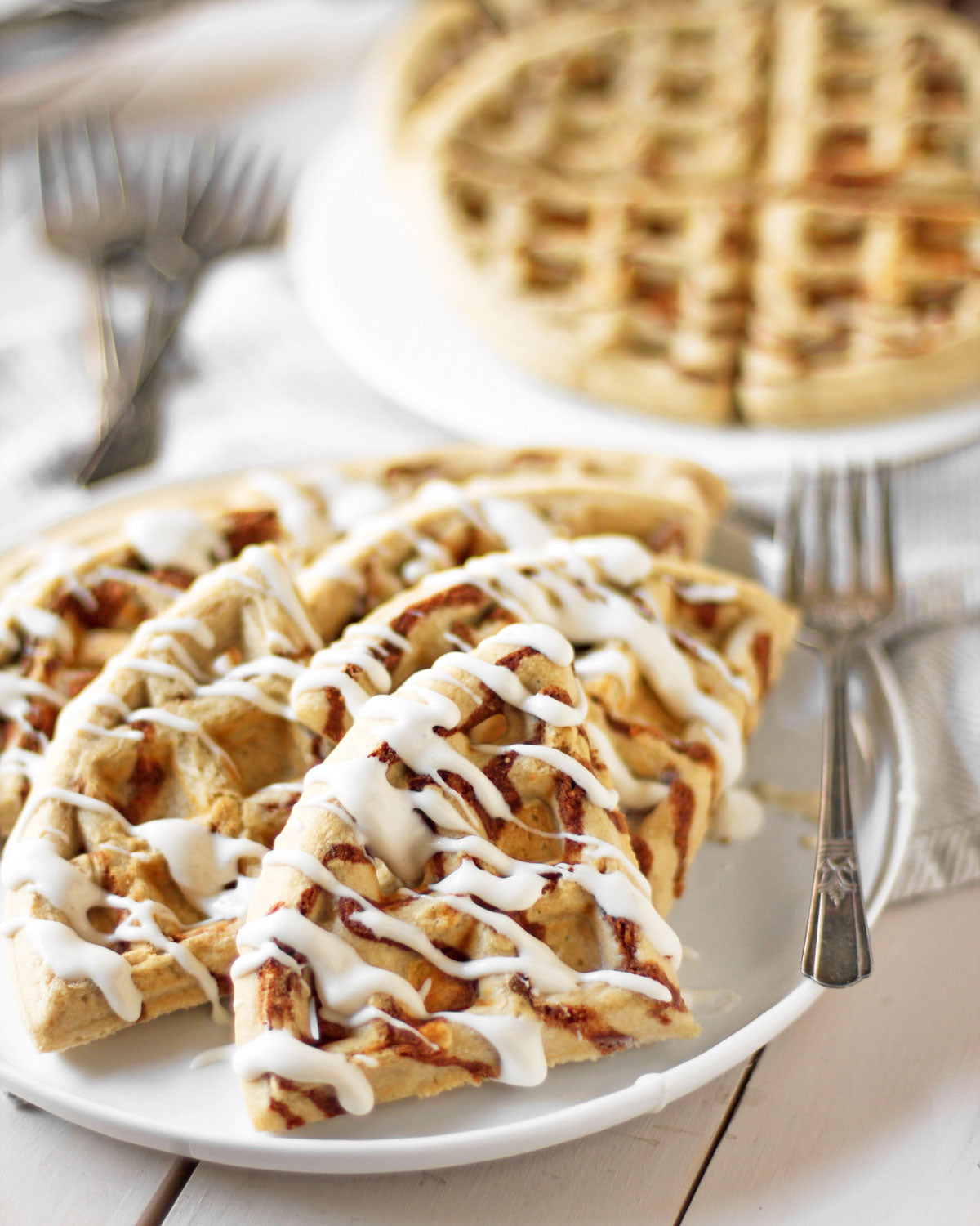 FlapJacked Cinnamon Roll Waffles