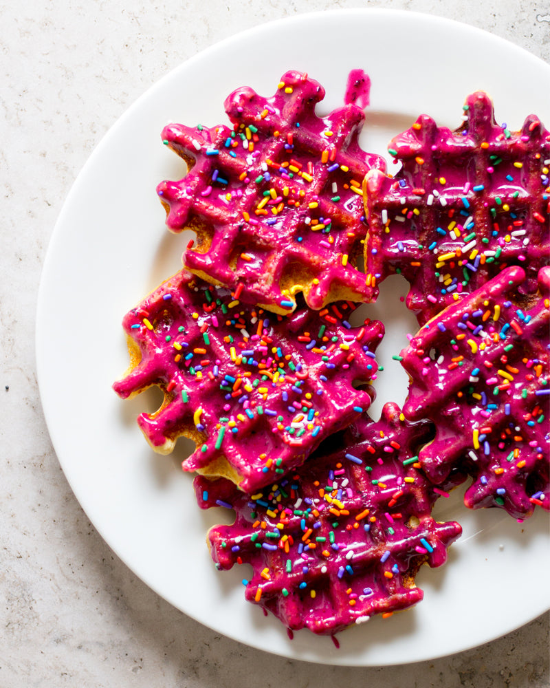 Blueberry Buttermilk Doughnut Waffles