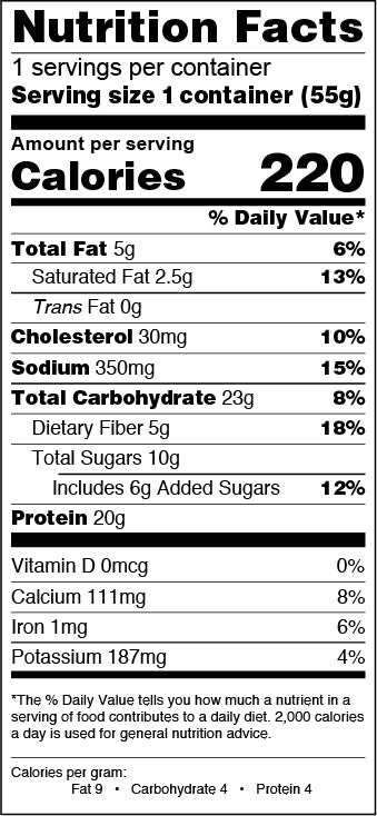 Cinnamon Roll Mighty Muffin Nutrition