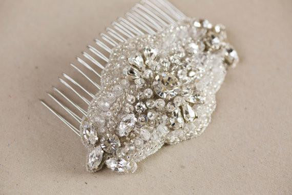 Bridal headpiece, hair comb Lia