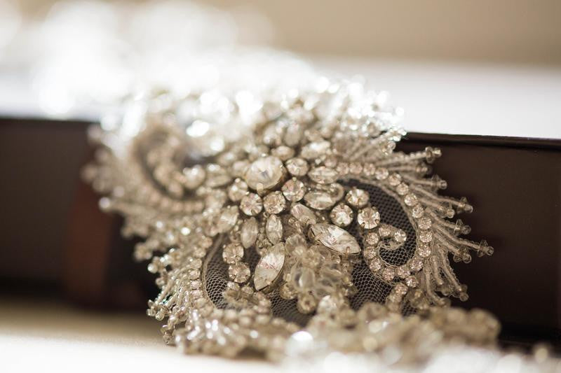 Vintage inspired wedding dress belt