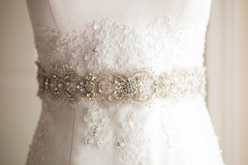 Vintage wedding dress sash and belt