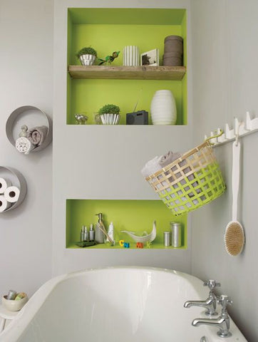 Add colour to the inside of your storage space.
