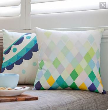 Geometric cushions for a quick and economical way to update