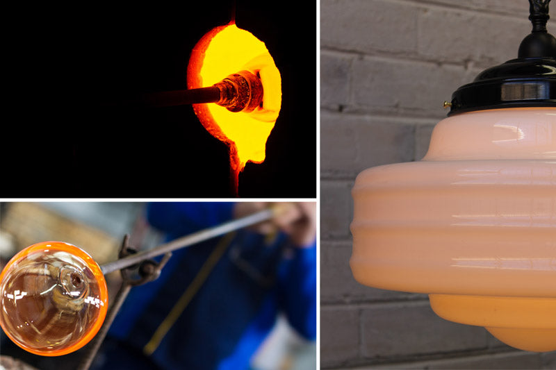 Hand blown glass making process