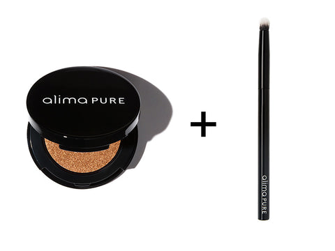 Alima Pure Pressed Eyeshadow in Luxe and the Contour Shadow Brush
