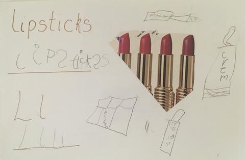 Children's Art: Lipstick Drawing