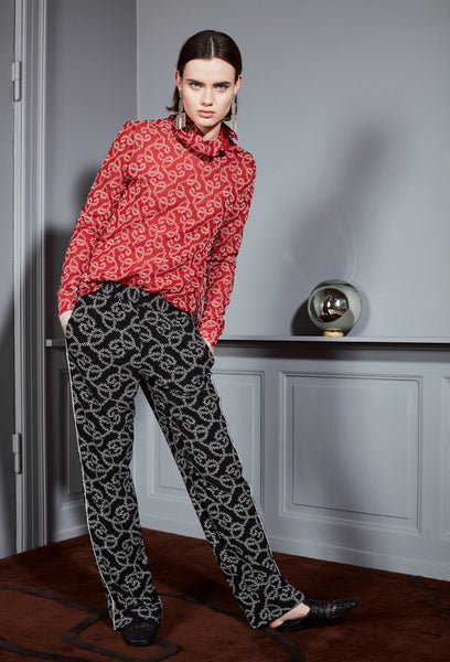Milla pants black print
