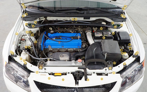 Dress Up Bolts Mitsubishi Evo 8 Engine Bay