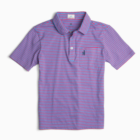 blue and pink boys johnnie-o striped polo shirt