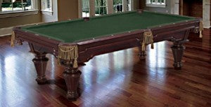 wellington pool table on hardwood floor