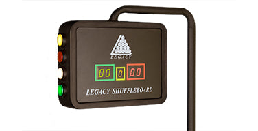 shuffleboard table with electronic scoring
