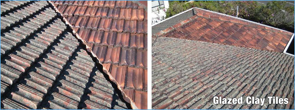 Glazed Clay Tiles Look Like new after a Clean Up with Rapid Application or Wet & Forget