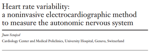 HRV as method of assessment for ANS