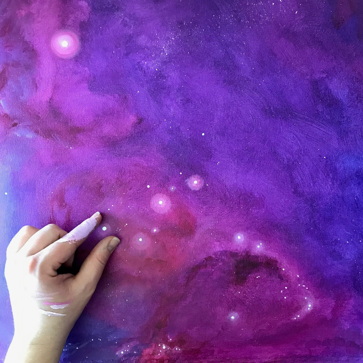 Galaxy Background Night Sky Oil Pastel Drawings