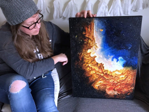 Original painting of Wizard Nebula, Cosmic Art